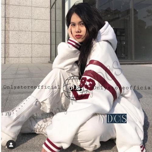 [Mã FAMARAL1 giảm 10K đơn 50K] Áo Khoác Bomber Unisex Áo Varsity Jacket Nam Nữ Chất Nỉ Cúc Bấm LB 93 Xưởng May DCS