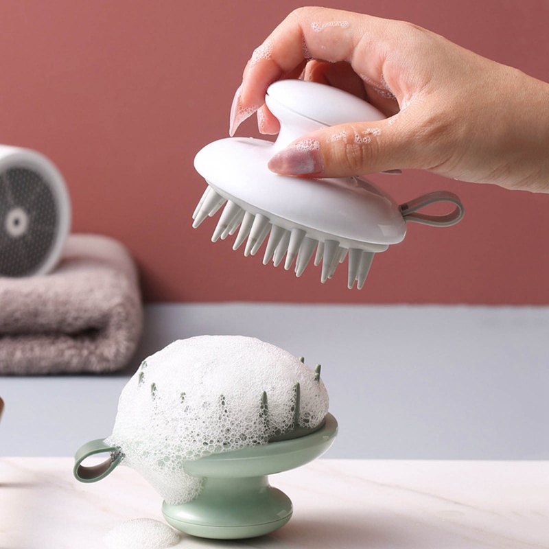 [Hàng mới về] Lược Mát Xa Da Đầu Gội Đầu Bằng Silicon Tiện Dụng Cho Spa