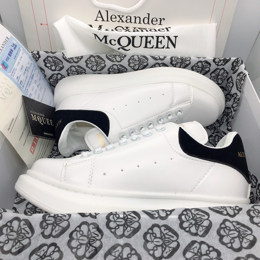 Giày MCQ gót đen DÂY LỤA full box cao cấp . | BigBuy360 - bigbuy360.vn