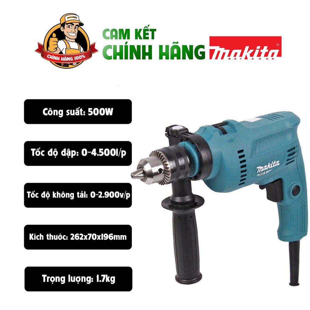 Máy khoan cầm tay mini,Máy khoan Makita chính hãng m0801b 16mm.