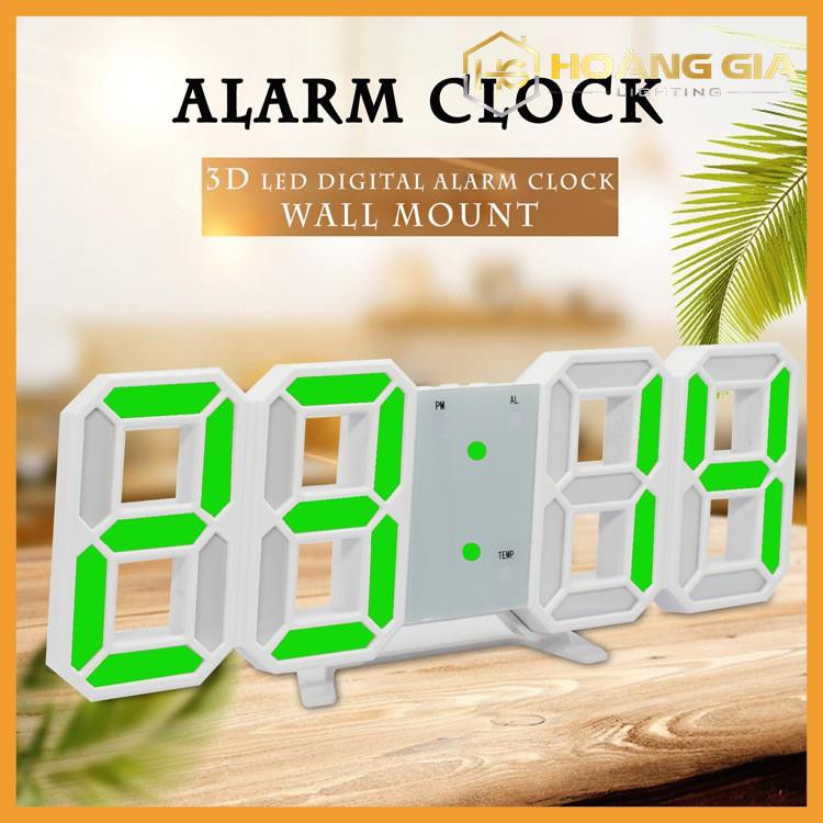 Đồng Hồ LED 3D Treo Tường - Đồng Hồ Led Để Bàn Cao Cấp Trang Trí Decor Vintage Căn Phòng