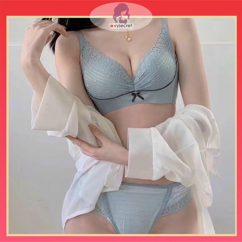 BỘ ĐỒ LÓT SIÊU NÂNG NGỰC[ KÈM QUÀ TẶNG ]set áo ngực cao su non thông hơi tạo phom đẹp với thiết kế ren trẻ trung | BigBuy360 - bigbuy360.vn