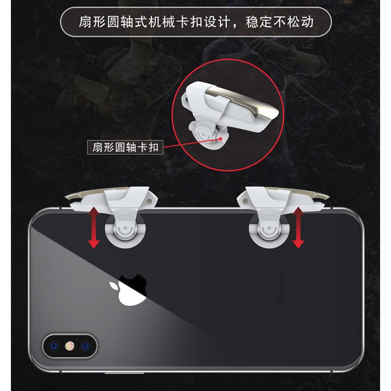 Nút bắn Pubg Freefire White Shark - Nút bấm Pubg Phụ kiện chơi Pubg Mobile