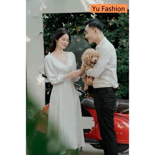 Đầm trắng cô dâu đẹp váy cưới thiết kế dự tiệc váy chụp hình cưới cô dâu xinh trẻ trung đầm nữ Yu Fashion