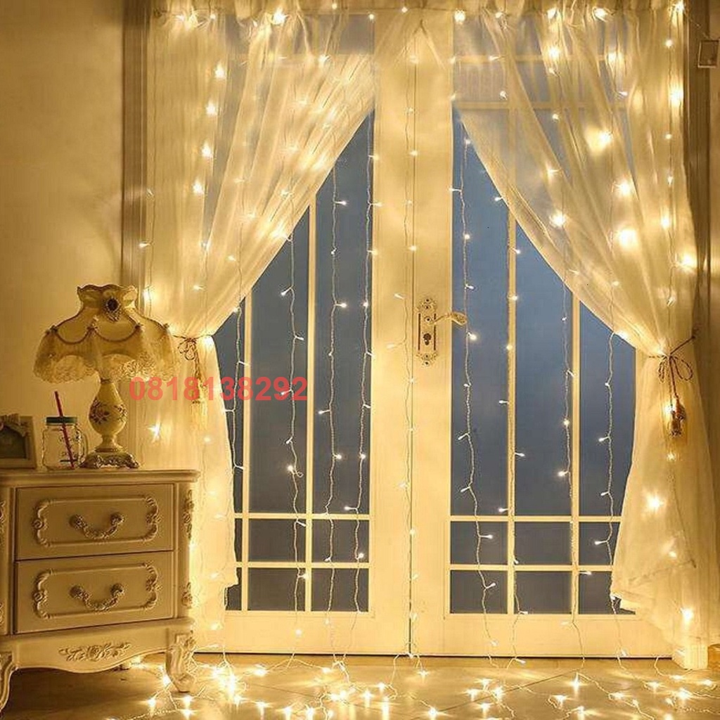 Đèn rèm, đèn rèm led, đèn rèm trang trí décor phòng, background trang trí sinh nhật RM-DR
