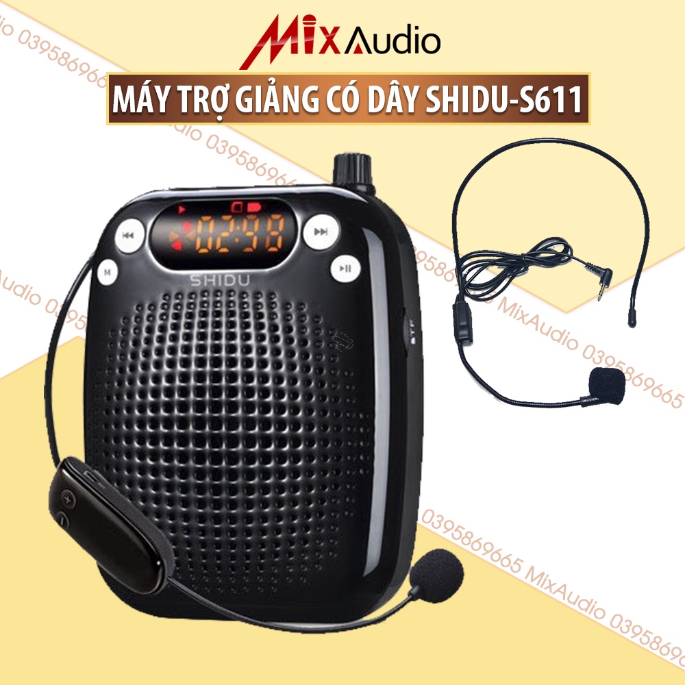 Máy trợ giảng cao cấp không dây, có dây SHIDU SD-S611, Âm lượng lớn 10w_Bảo Hành 12 Tháng