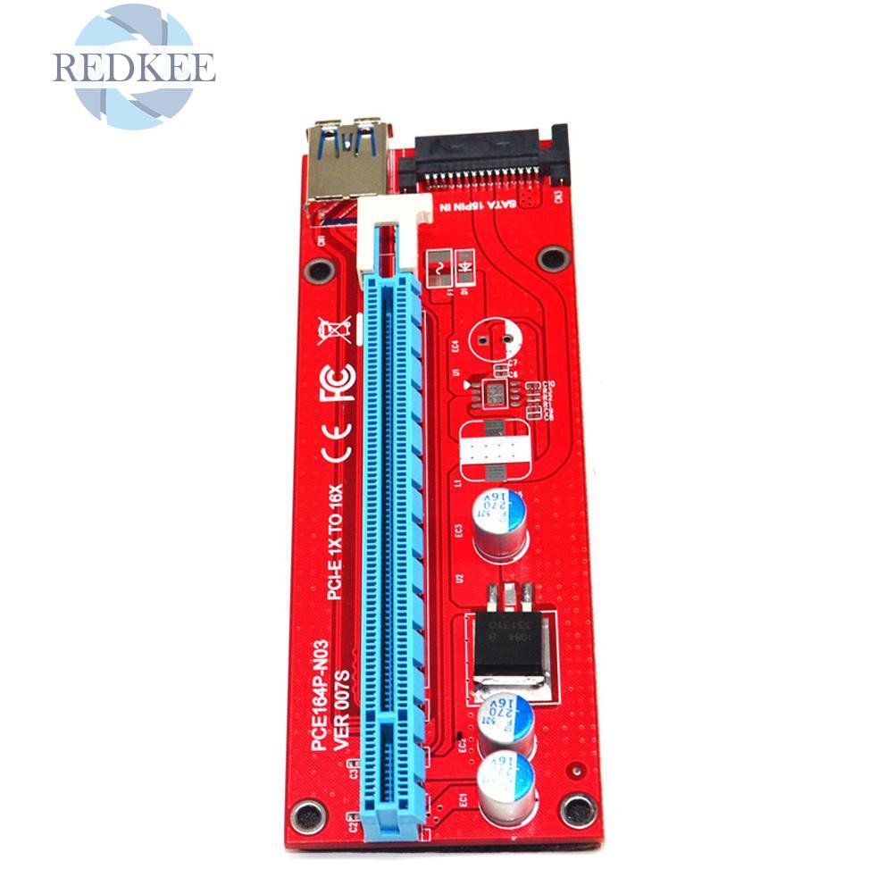 Card Mở Rộng Pcie 1x Sang 16x Usb 3.0 16pin Sata 6pin