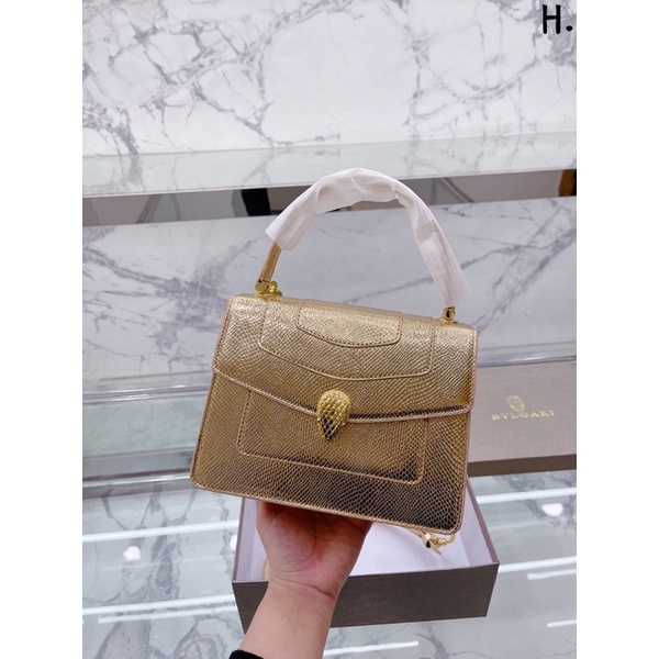 Túi xách BVLGARI vàng gold cực đẹp, fullbox.