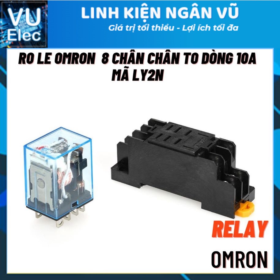 Relay LY2N 12V 8 chân 10A. role trung gian. relay kính 12v10A