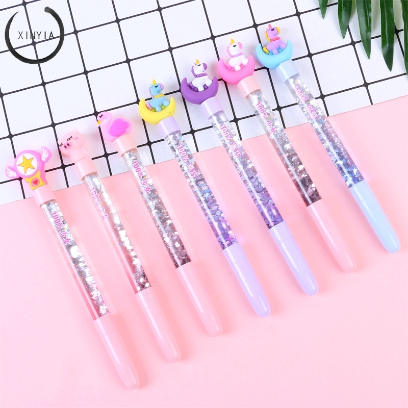 0,5mm Little Fairy Stick Star Unicorn Quicksand Gel Pen Nữ sinh viên