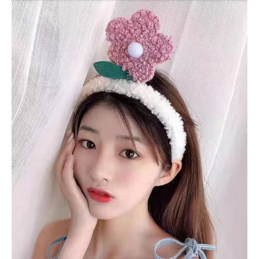 Băng đô cài tóc hình bông hoa phong cách Hàn Quốc