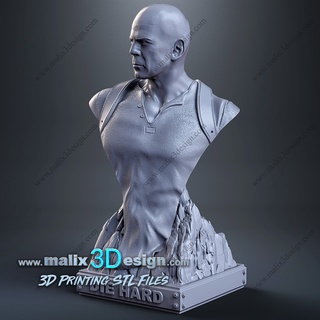 File in  3D mô hình JOHN MCCLANE ( DIE HARD ) - Bust