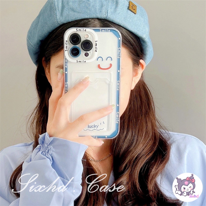 Ốp Lưng OPPO A17 A57 A77s A55 A16 A15 A15s A5s A3s A76 A95 A96 A74 A54 A55 A53 A33 A32 A9 A7 A5 A95 A92 A77 A52 A12 A17K Reno 8T 8Z 7Z 6Z 5Z F11 F9 sixhd Ốp Điện Thoại Mềm Chống Sốc Có Ngăn Đựng Thẻ In Hình Mặt Cười Cho