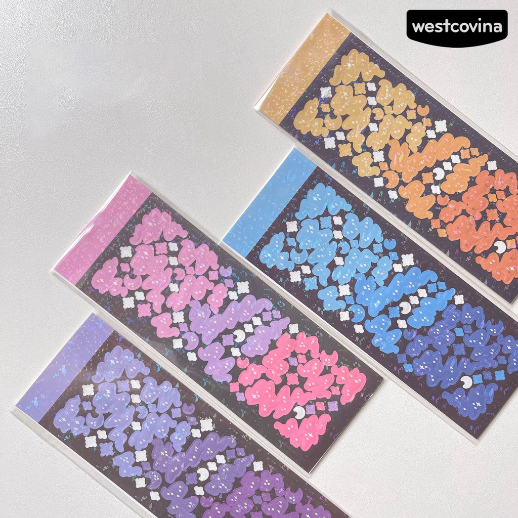 [Hot]✍Miếng Dán PVC Màu Gradient Độc Đáo Trang Trí Sổ Tay