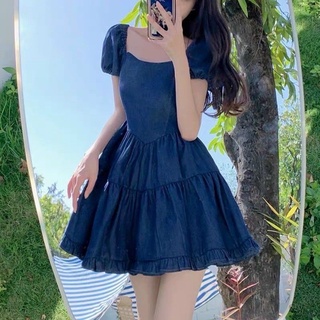 ĐẦM JEAN XANH TAY BỒNG SIÊU XINH ❤️❤️
