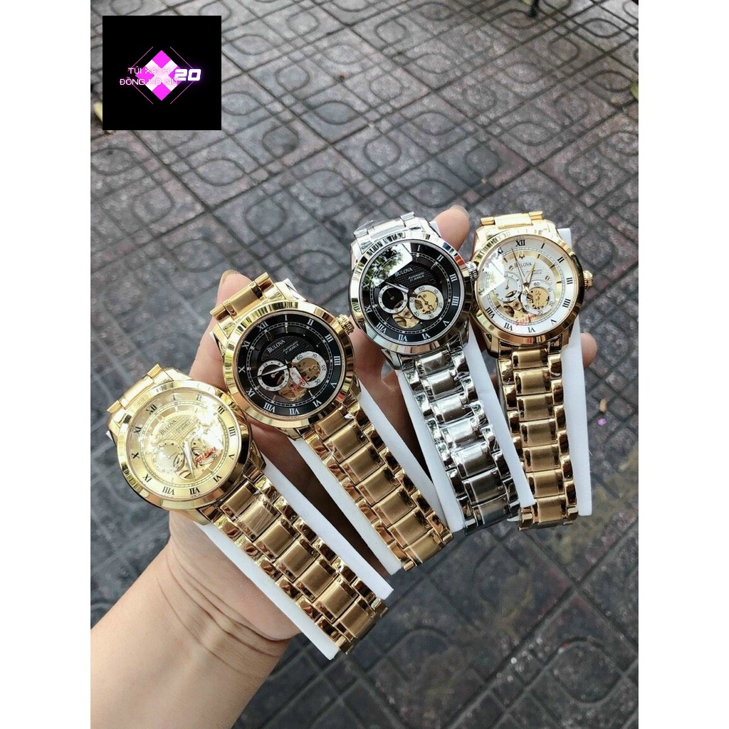 ( Sẵn 4 màu ) Đồng hồ nam BULOVA 96A119 SERIES 120 AUTOMATIC APERTURE WATCH 41MM case 42mm, 3atm