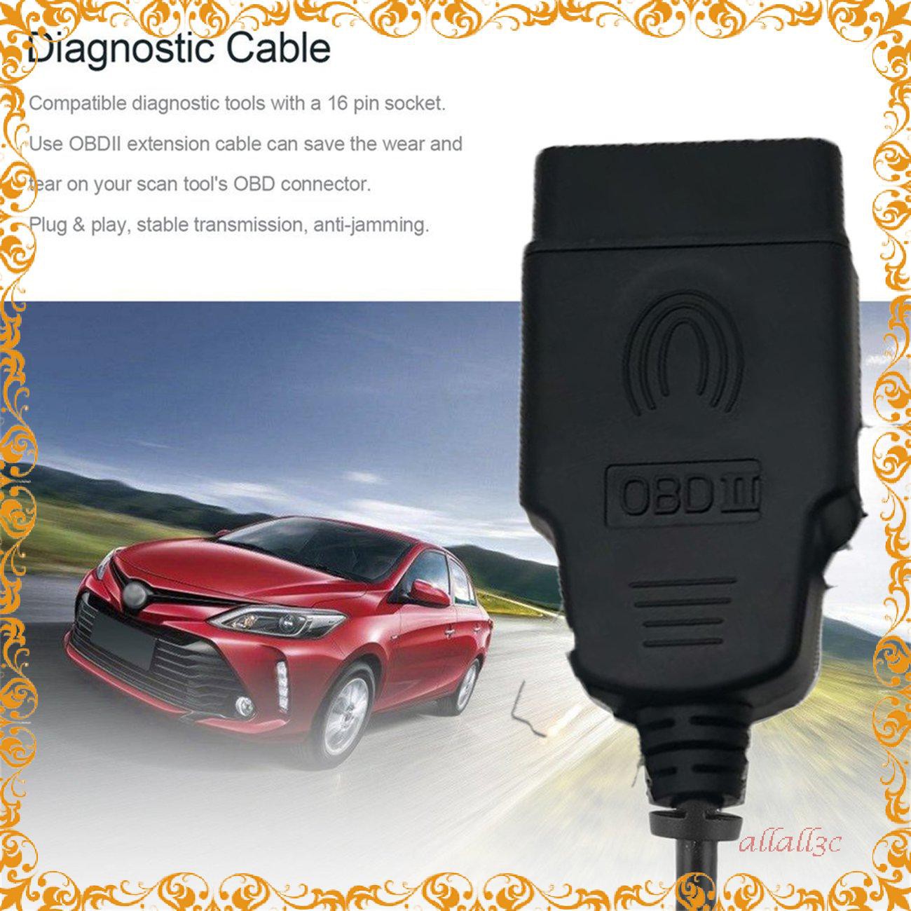 Cáp Chuyển Đổi Obd Ii 16 Pin Male Sang Db 15 Pin Female Cho Xe Hơi