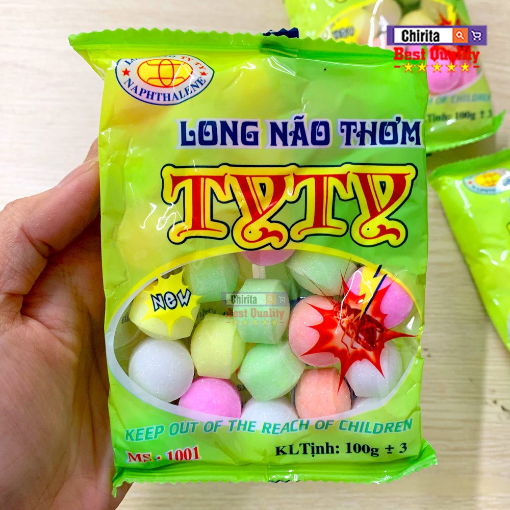 Combo 3 Gói Long Não Thơm Phòng TYTY Nhiều Màu ( Gói/100gr ) - Long Não Đuổi Côn Trùng, Long Não Đuổi Chuột, Băng Phiến