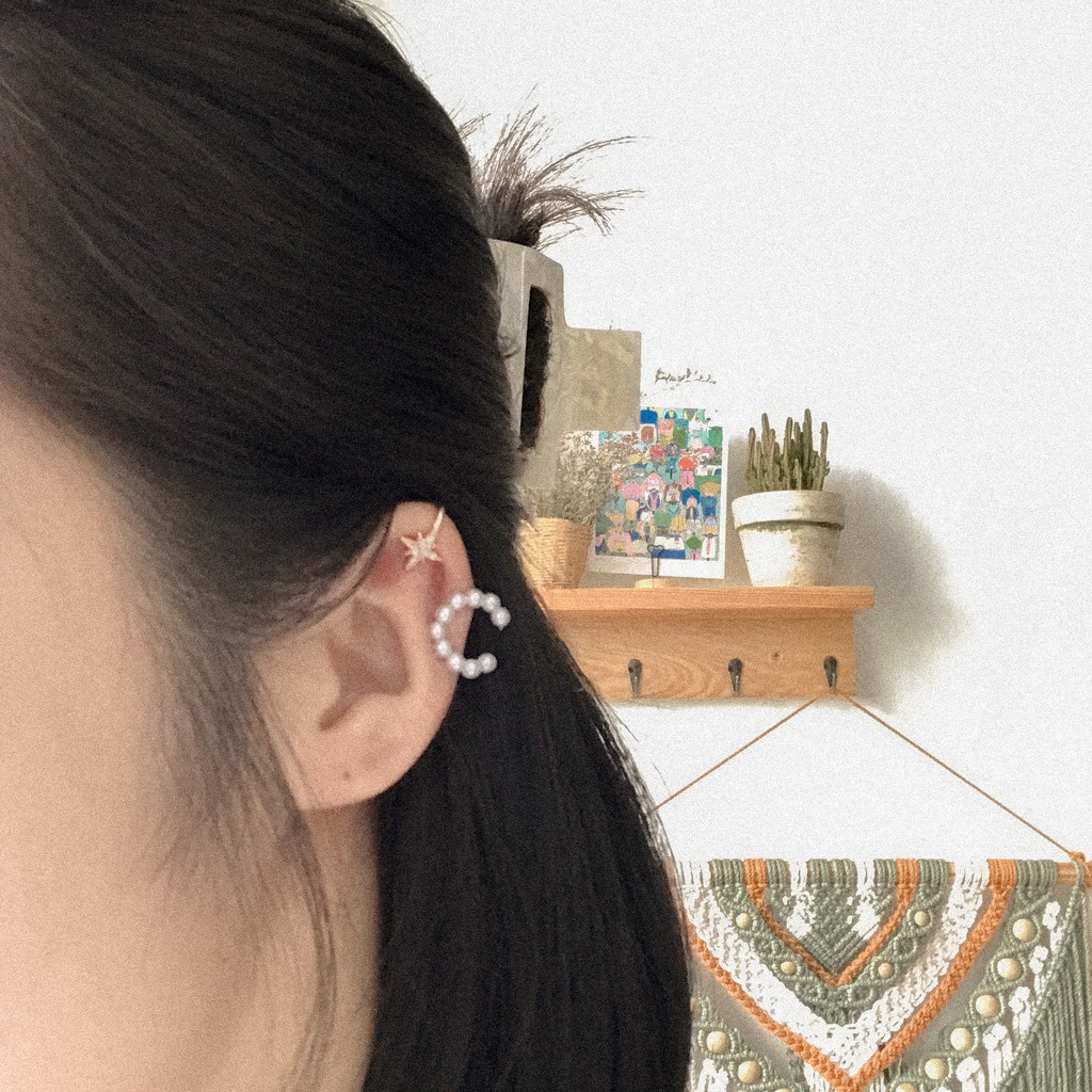 Silver band cuff khuyên tai vòng ( 1 chiếc )