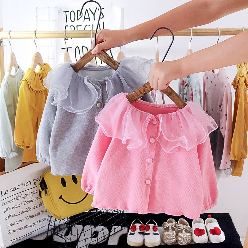 Áo Khoác Cardigan Dệt Kim Phối Ren Hoa Phong Cách Hàn Quốc