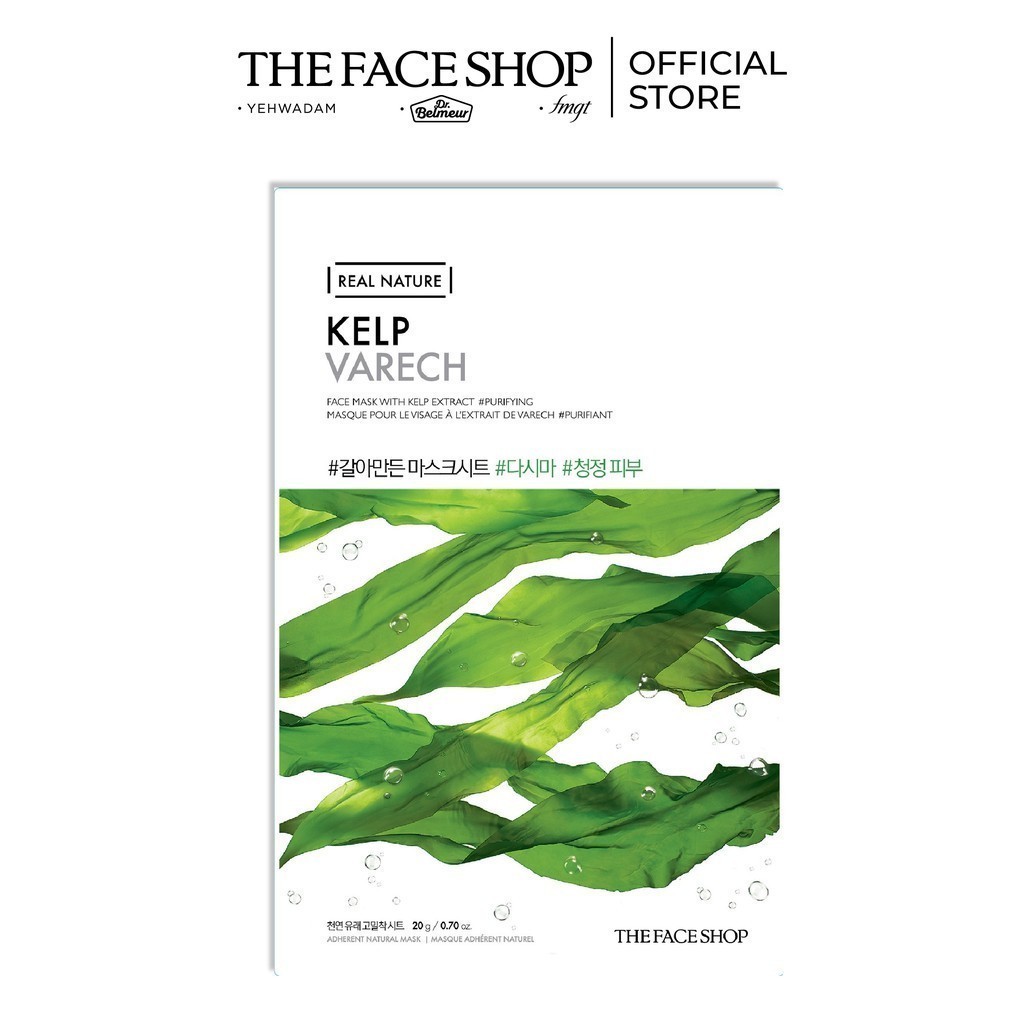  Mặt Nạ Giấy Thanh Lọc Da Thefaceshop Real Nature Kelp Face Mask 20g