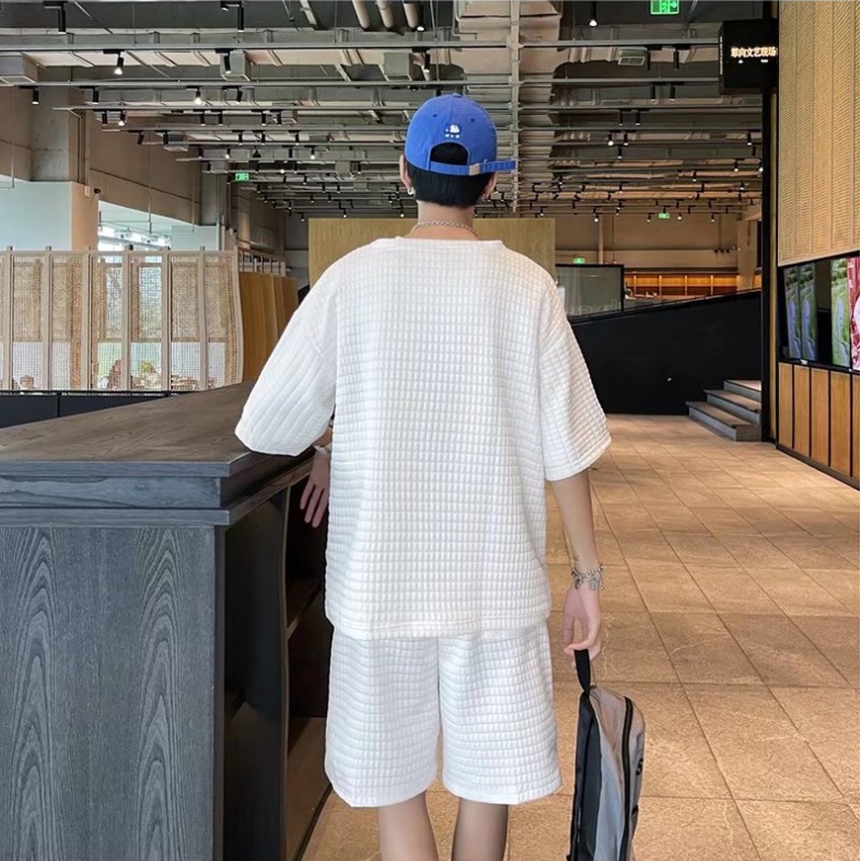 Set Áo Thun Và Quần Short Màu Trơn bộ thể thao nam Phong Cách Hàn Quốc đồ bộ thể thao nữ Đơn Giản Thời Trang đồ bộ thể thao nam