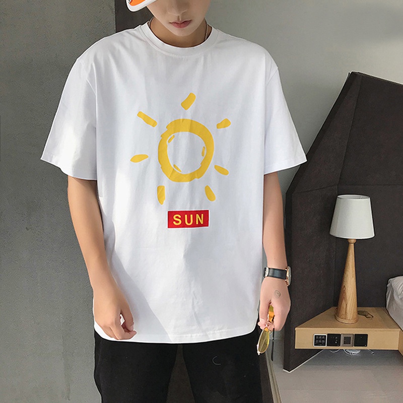 Áo Thun Nam Tay Lỡ Unisex In Hình Mặt Trời SUN DLX