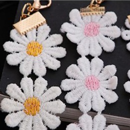 Vòng Cổ Choker chocker ren hoa cúc trắng nữ SAVVY Hàn Quốc necklace