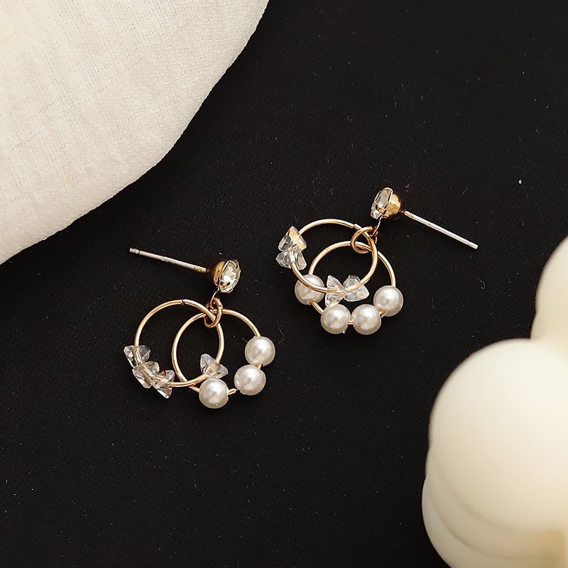 Bông tai nữ đính đá sang trọng trẻ trung phong cách Hàn Quốc BT16
