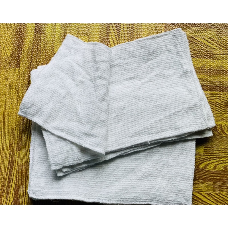 Combo 10 chiếc khăn lau 100% cotton trắng siêu thấm kích thước 20 x 30 cm (khăn xuất loại B)