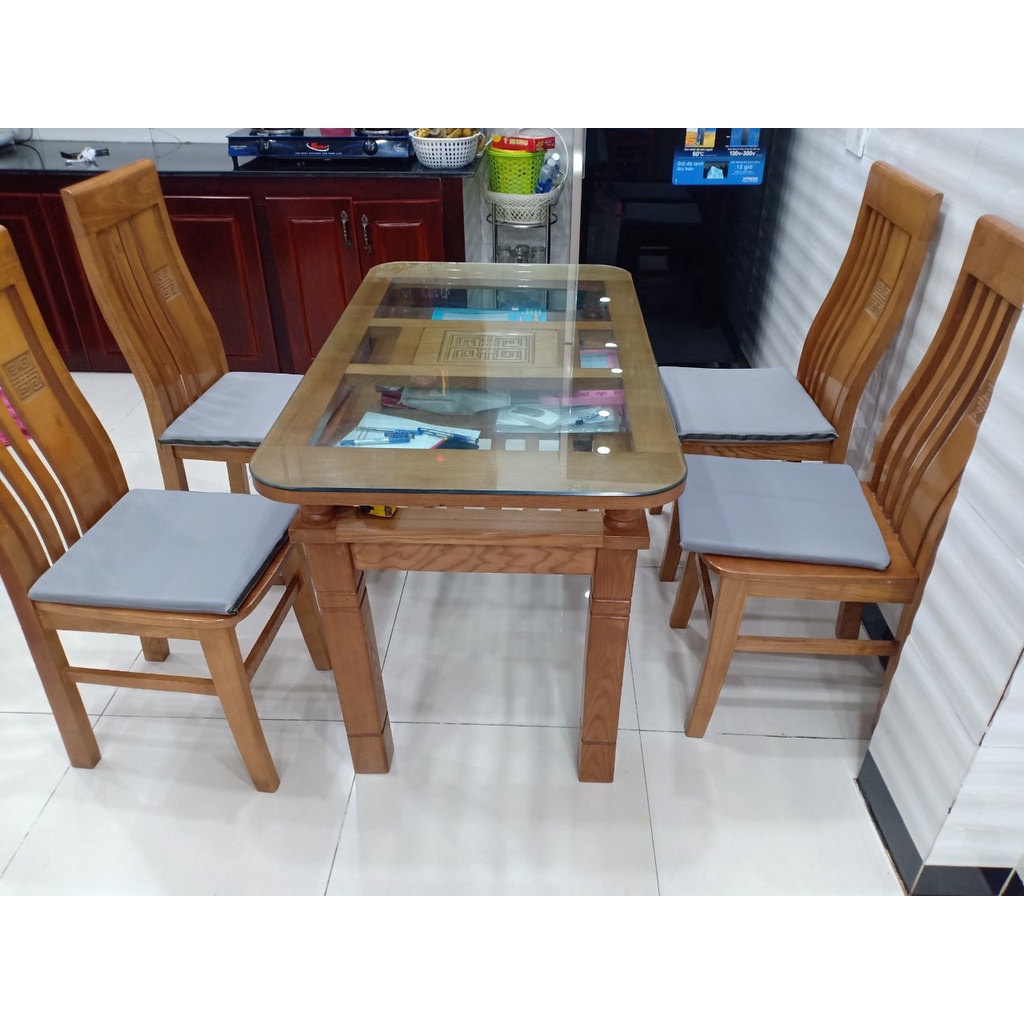 COMBO 4 Nệm Bệt VUÔNG Kích thước 40x40x3cm Màu Xám , Nệm ngồi bệt , ngồi thiền êm ái.