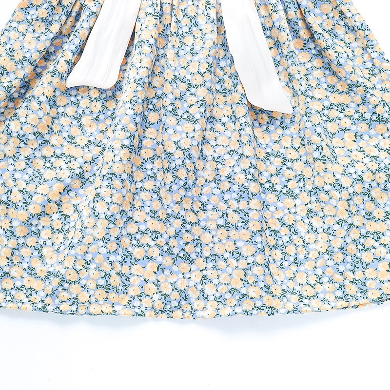 Đầm Chiffon Tay Ngắn In Hoa Dễ Thương Cho Bé Gái Từ 0-6 Tuổi