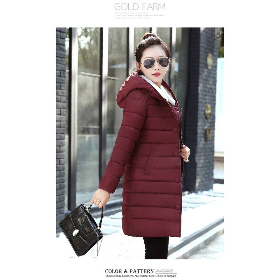 (Hàng có sẵn) Áo khoác phao nữ dáng dài | BigBuy360 - bigbuy360.vn