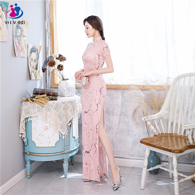 Sườn Xám Cách Tân Dáng Ôm Co Giãn Bốn Mặt Thời Trang Mới Cho Nữ 2022