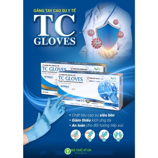 Găng Tay Y Tế màu xanh - Găng tay chuyên sử dụng trong lĩnh vực Y tế & chế biến thực phẩm cao cấp Nitrile không bột