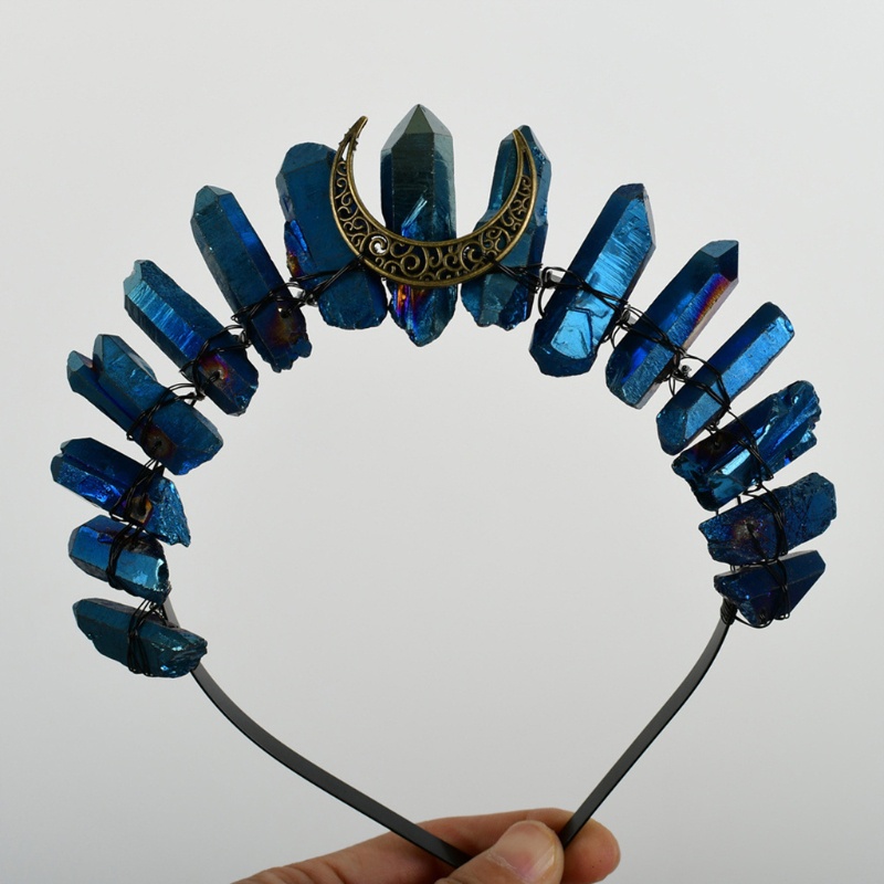 Flgo Vương Miện Pha Lê Đính Đá Mặt Trăng Phù Hợp Làm Quà Đám Cưới / Đính Hôn Cho Gia Đình