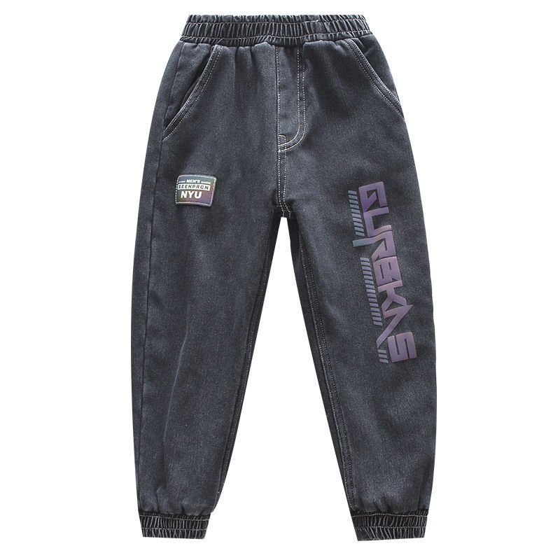 Quần Jeans Dài Dáng Rộng Thời Trang Cho Bé Trai