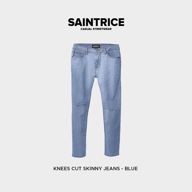 Quần skinny jeans rách gối Saintrice