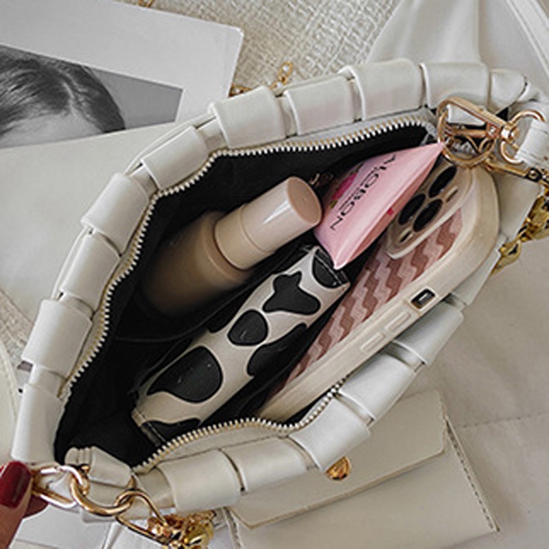 Túi Đeo Chéo Bện Dây One Piece Họa Tiết Kẻ Sọc Cho Nữ