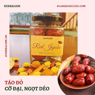 Táo Đỏ Sấy Khô HERBALISM | QUẢ TO - HÀNG CAO CẤP | ăn liền, ngâm rượu, pha trà táo đỏ cực ngon