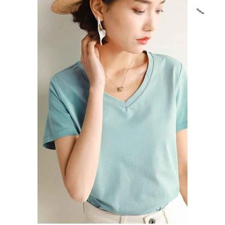 Áo thun nữ cổ tim Gap (100% cotton)