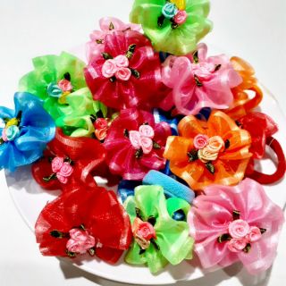 1 cặp cột tóc hoa siêu xinh cho bé