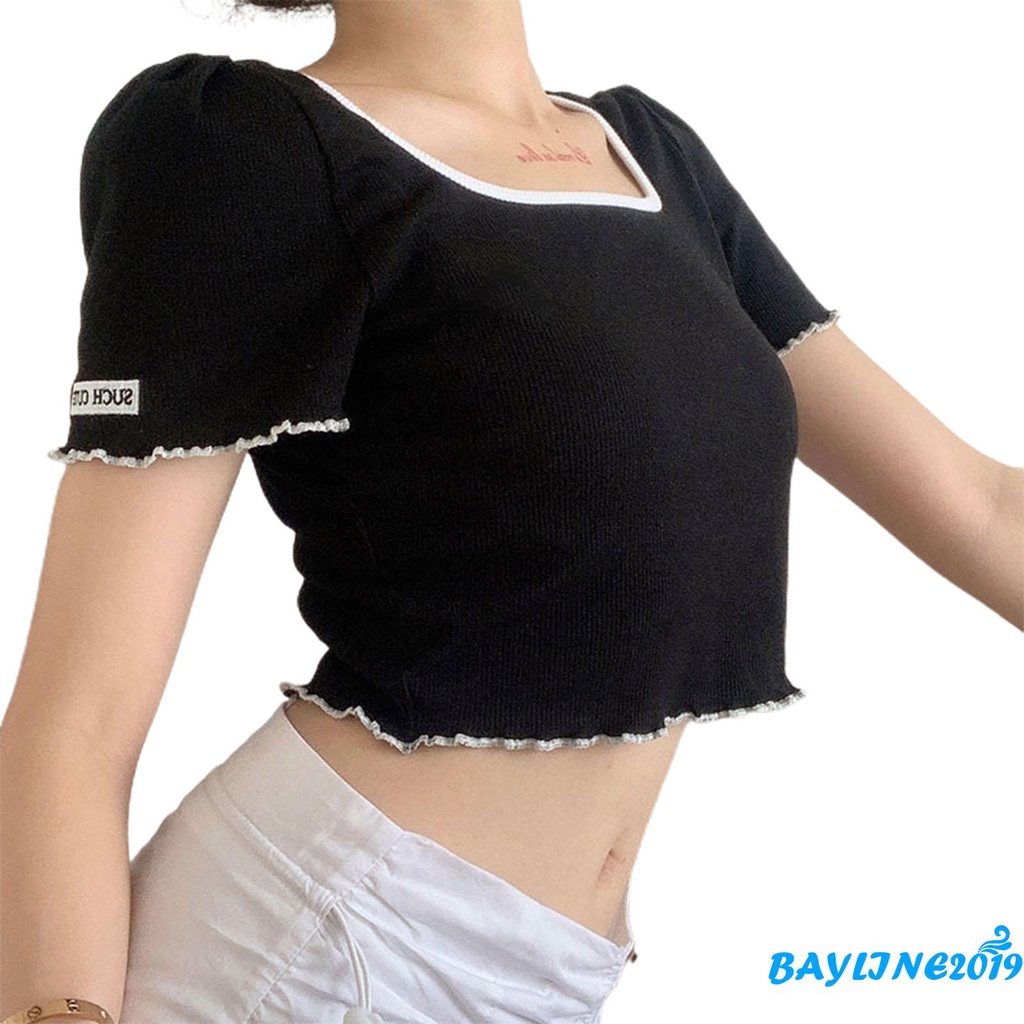 Áo Thun Lửng Ngắn Tay Quyến Rũ Dành Cho Nữ | BigBuy360 - bigbuy360.vn