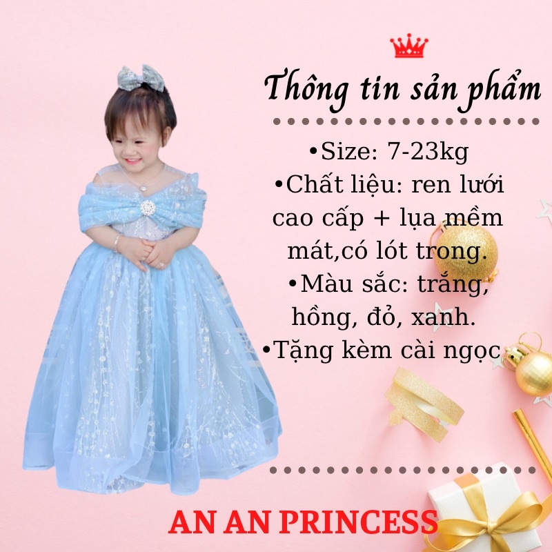 Váy công chúa maxi hàng thiết kế cao cấp cho bé