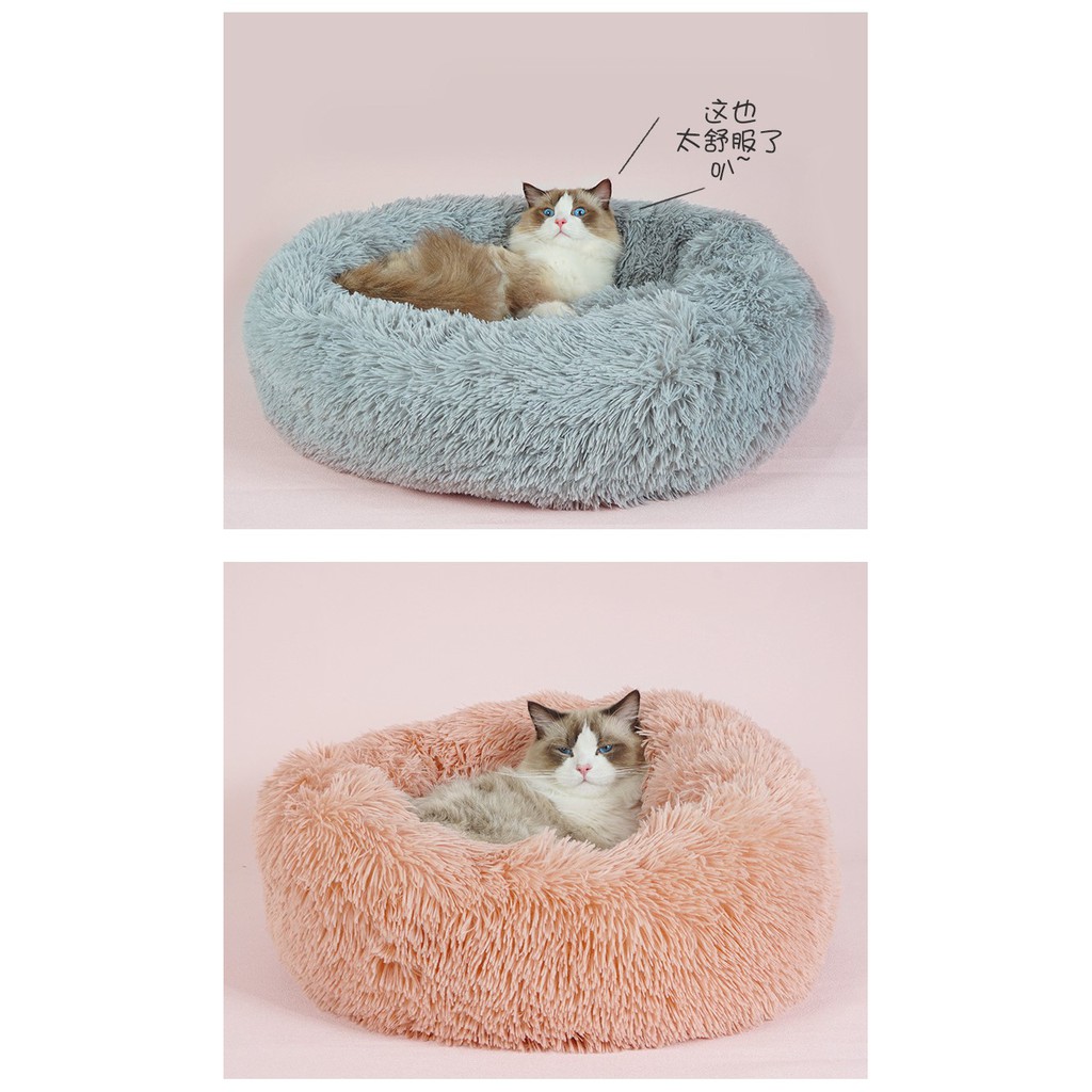 [Có Clip] Giường, nệm, ổ nằm cho chó mèo - đệm lông tròn mềm mịn cho chó mèo a pet shop