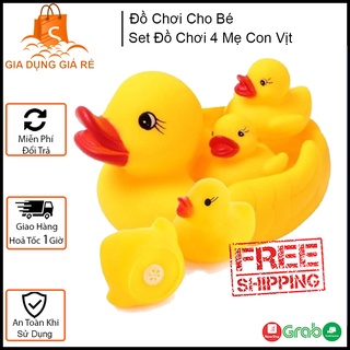 [RẺ VÔ ĐỊCH ] Set 4 Vịt Mẹ Và Vịt Con Thả Hồ Bơi Cho Bé - Hàng Cam Kết 100% Về Chất Lượng