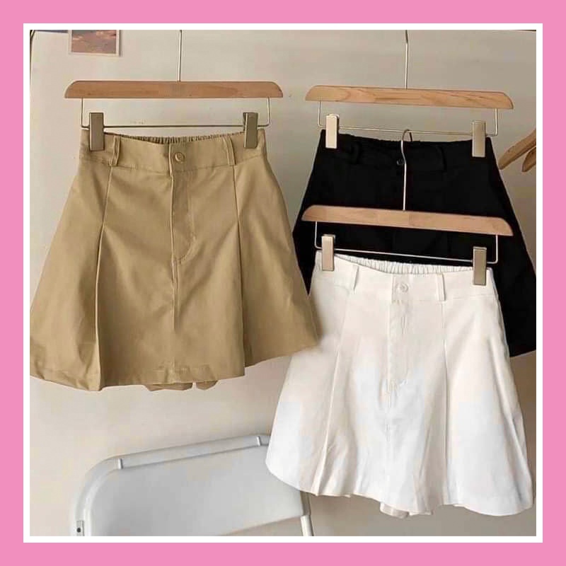 Quần giả chân váy tennis xếp ly chữ A dáng xòe lưng chun có bigsize chất kaki mịn đẹp lên dáng cực xinh CV33
