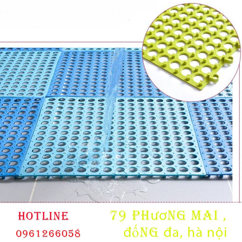 Thảm Trải Sàn Kháng Khuẩn Nhà Tắm, Nhà Bếp, Hành Lang Lỗ Thoáng [30x30cm]