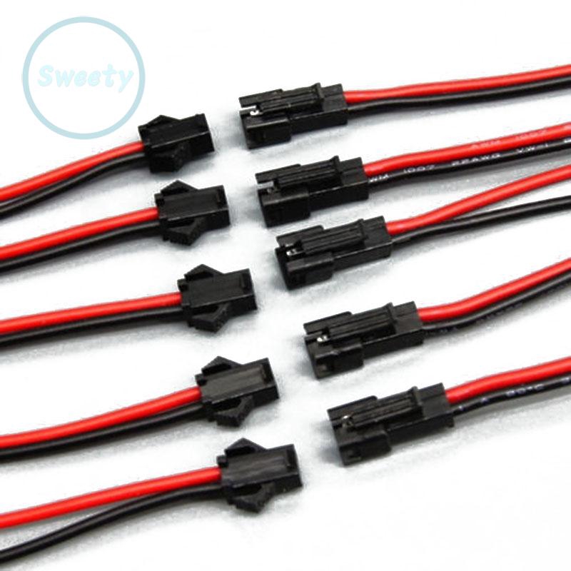 Set 10 dây cáp màu đen/ đỏ 24AWG 2.54mm 2-pin dài 10cm