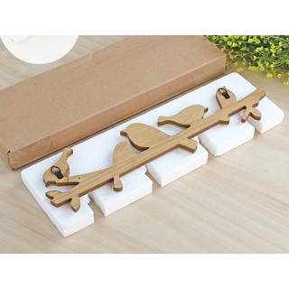 Mắc gỗ trang trí hình chim sẻ
